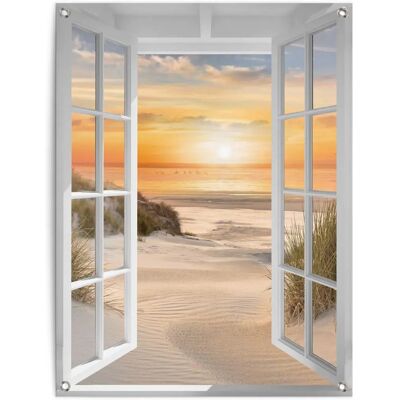 Reinders - Sonnenuntergang am Strand - orange - 60x80 cm - Poster Reinders - Sonnenuntergang am Strand - orange - 60x80 cm - Poster
