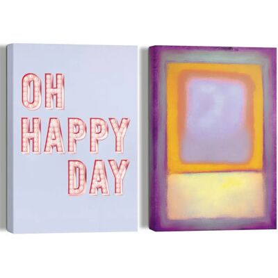 REINDERS - Happy Day - Pink - 20x30x5 cm - Leinwandbild REINDERS - Happy Day - Pink - 20x30x5 cm - Leinwandbild