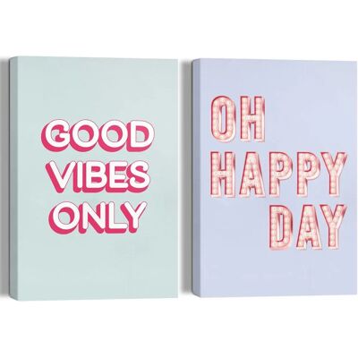 REINDERS - Happy Vibes - pink - Leinwanddruck REINDERS - Happy Vibes - pink - Leinwanddruck