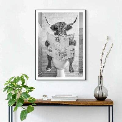 REINDERS - Highlander Toilet - Black - Gerahmte Wandkunst REINDERS - Highlander Toilet - Black - Gerahmte Wandkunst