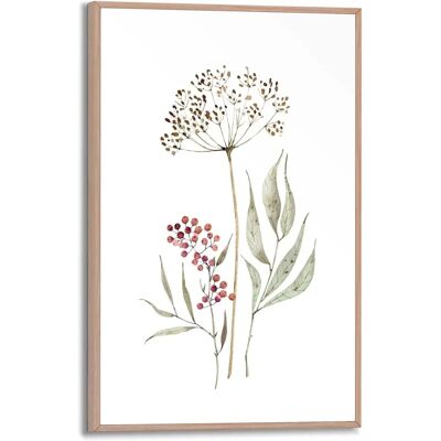 REINDERS - Aqua Flowers - Grün - 20x30x1,6 cm - Gerahmte Wandkunst REINDERS - Aqua Flowers - Grün - 20x30x1,6 cm - Gerahmte Wandkunst