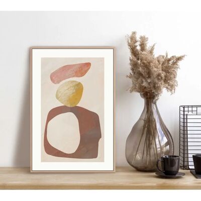 REINDERS - Watercoloured Stones - Braun - Wandkunst REINDERS - Watercoloured Stones - Braun - Wandkunst