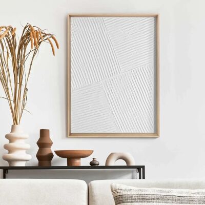 Reinders - Diagonal - White - 30x40x3 cm - Wall art Reinders - Diagonal - White - 30x40x3 cm - Wall art