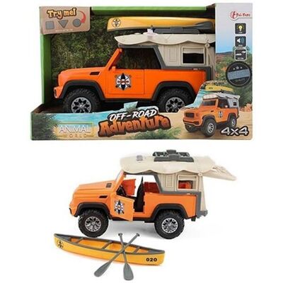 Toi-Toys Animal World Jeep en Kano met Licht en Geluid - Speelgoedauto Toi-Toys Animal World Jeep en Kano met Licht en Geluid - Speelgoedauto