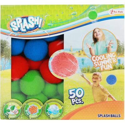 Toi-Toys Wiederverwendbare Wasserbälle - 50 Stück - Durchmesser 5cm - Umweltfreundlich - Wasserspiele Toi-Toys Wiederverwendbare Wasserbälle - 50 Stück - Durchmesser 5cm - Umweltfreundlich - Wasserspiele