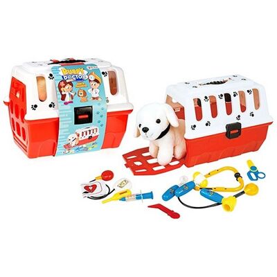 Toi-Toys Puppy in Reismand + Dierenarts Accessoires Toi-Toys Puppy in Reismand + Dierenarts Accessoires