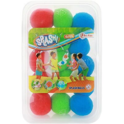 TOI-TOYS SPLASH! Splashballen 15 st. (65251A) TOI-TOYS SPLASH! Splashballen 15 st. (65251A)
