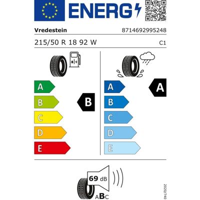 Pneu Été VREDESTEIN Ultrac+ 215/50 R 18 92W Pneu Été VREDESTEIN Ultrac+ 215/50 R 18 92W