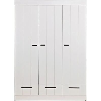 WOOOD Connect Klesskap - 3 Dører, Hvit, 140x195cm WOOOD Connect Klesskap - 3 Dører, Hvit, 140x195cm