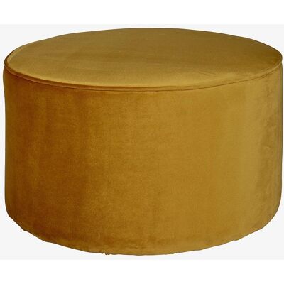 WOOOD Rahi Sara Samt-Puff - 36x60cm - Gelb - Fußhocker & Hocker - Homeroom WOOOD Rahi Sara Samt-Puff - 36x60cm - Gelb - Fußhocker & Hocker - Homeroom