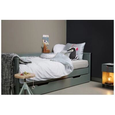 Woood Nikki Canapé-Lit - Finition rustique verte - 100x208x73cm - Publicité Woood Nikki Canapé-Lit - Finition rustique verte - 100x208x73cm - Publicité
