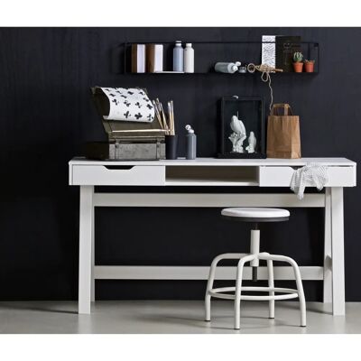 WOOOD Nikki Wit Bureau - Meubel voor Bureau en Opbergruimte WOOOD Nikki Wit Bureau - Meubel voor Bureau en Opbergruimte