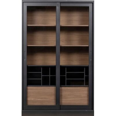 WOOOD James Schwarze Vitrine mit Glas - FSC Kiefer - 125cm WOOOD James Schwarze Vitrine mit Glas - FSC Kiefer - 125cm
