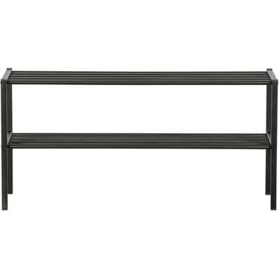 Woood Ferro Schwarzes Metall Schuhregal - 85x35x40cm Woood Ferro Schwarzes Metall Schuhregal - 85x35x40cm