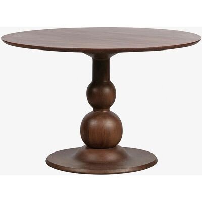 BePureHome Walnuss Runder Esstisch - 120cm - Mangoholz - Stilvoll & Langlebig BePureHome Walnuss Runder Esstisch - 120cm - Mangoholz - Stilvoll & Langlebig