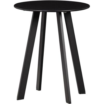 Woood Fer Czarny metalowy stolik boczny - Nowoczesny minimalistyczny design Woood Fer Czarny metalowy stolik boczny - Nowoczesny minimalistyczny design