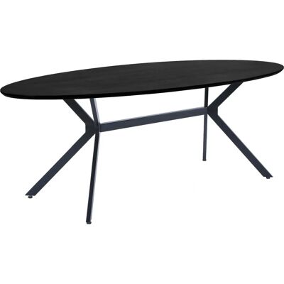 WOOOD Bruno Ovalt Spisebord - MDF svart - 220x100cm WOOOD Bruno Ovalt Spisebord - MDF svart - 220x100cm
