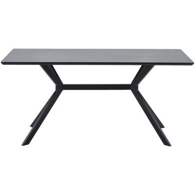 WOOOD Bruno - Rechteckiger MDF Esstisch - Schwarz - 6-8 Personen WOOOD Bruno - Rechteckiger MDF Esstisch - Schwarz - 6-8 Personen