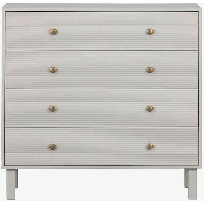 WOOOD Madu Sideboard - Grå, 4 Lådor, Metall & Trä WOOOD Madu Sideboard - Grå, 4 Lådor, Metall & Trä
