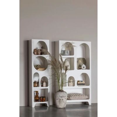 Étagère WOOOD Caz - Blanc, 95x180x32cm - Rangement Moderne - Publicité Étagère WOOOD Caz - Blanc, 95x180x32cm - Rangement Moderne - Publicité
