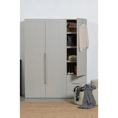 WOOOD Rens Kleiderschrank - Nussbaum-Dekor, 55x210x58cm WOOOD Rens Kleiderschrank - Nussbaum-Dekor, 55x210x58cm
