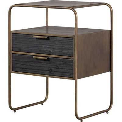 BePureHome Polite Nachttisch - Messing - 2 Schubladen BePureHome Polite Nachttisch - Messing - 2 Schubladen