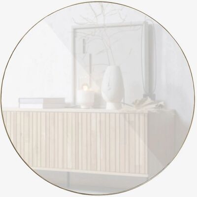 WOOOD Doutzen Gold Rundspiegel - 115cm - Bad & Wohnzimmer WOOOD Doutzen Gold Rundspiegel - 115cm - Bad & Wohnzimmer