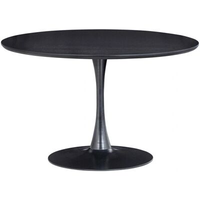 Woood Sammy - Table ronde en bois - Noir - Salle à manger - Publicité Woood Sammy - Table ronde en bois - Noir - Salle à manger - Publicité