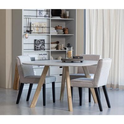 Table à manger organique Woood - 130x130cm, Blanc, Frêne FSC - Publicité Table à manger organique Woood - 130x130cm, Blanc, Frêne FSC - Publicité