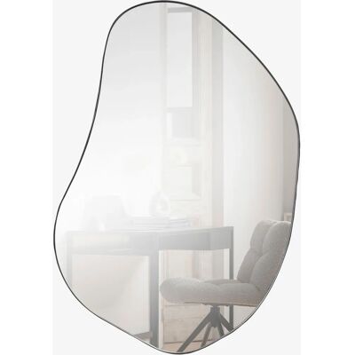Miroir Organique WOOOD Romee 100x70cm Noir - Publicité Miroir Organique WOOOD Romee 100x70cm Noir - Publicité