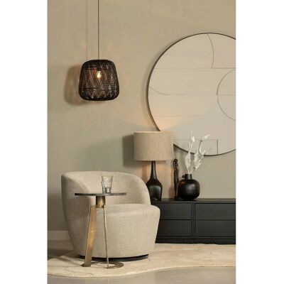 Woood Serra - Drehbarer Stoffsessel - Natur Woood Serra - Drehbarer Stoffsessel - Natur