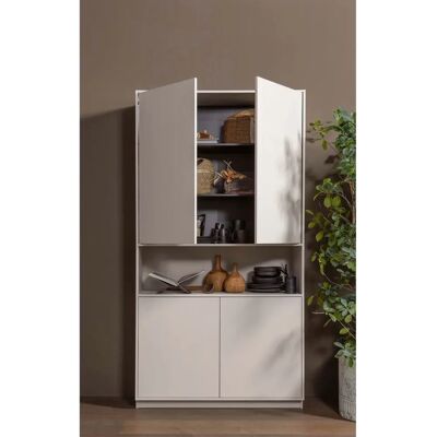 WOOOD Finca Étagère Murale 110cm Blanc FSC Pin Modern Push-to-Open - Publicité WOOOD Finca Étagère Murale 110cm Blanc FSC Pin Modern Push-to-Open - Publicité