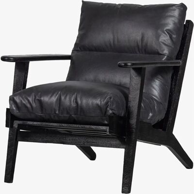 WOOOD Houston - Zwarte elegante fauteuil WOOOD Houston - Zwarte elegante fauteuil