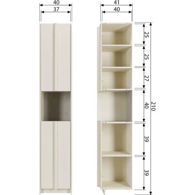 WOOOD Basu Kleiner Hoher Schrank - Skandinavisches Design WOOOD Basu Kleiner Hoher Schrank - Skandinavisches Design