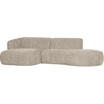 ASTYA Ecksofa L-Form 258x150x71cm Weiches Stoff Sand ASTYA Ecksofa L-Form 258x150x71cm Weiches Stoff Sand