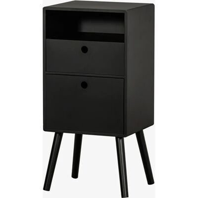 Table de Nuit Ozzy - Noire - MDF Minimaliste - 75x36x30cm - Publicité Table de Nuit Ozzy - Noire - MDF Minimaliste - 75x36x30cm - Publicité