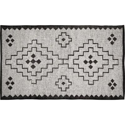 WOOOD Omari Vloerkleed - Natuurlijke/Zwarte - Wol/Jute - 160x230cm WOOOD Omari Vloerkleed - Natuurlijke/Zwarte - Wol/Jute - 160x230cm