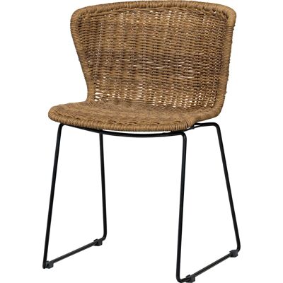 Inconnu - Lot de chaises de jardin - Naturel - Rotin et acier - Chaise de jardin - Publicité Inconnu - Lot de chaises de jardin - Naturel - Rotin et acier - Chaise de jardin - Publicité
