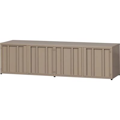 Woood Level - TV-möbel med 4 dörrar i metall L160cm - Beige Woood Level - TV-möbel med 4 dörrar i metall L160cm - Beige