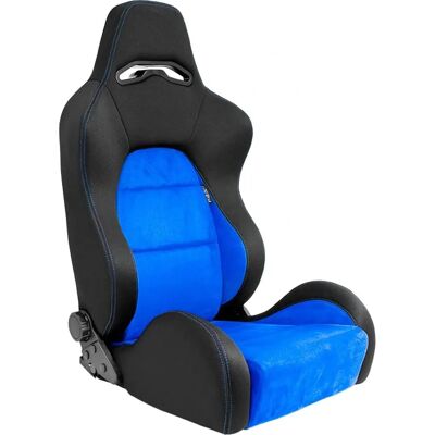 Asiento Deportivo AutoStyle Eco Soft - Azul/Negro - Respaldo Ajustable - Asiento de Coche Asiento Deportivo AutoStyle Eco Soft - Azul/Negro - Respaldo Ajustable - Asiento de Coche