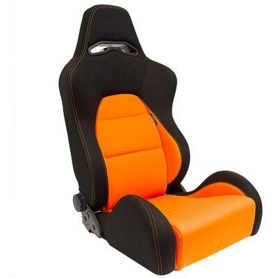 AutoStyle Autostoel - Zwart/Oranje - Verstelbare rugleuning - Racekwaliteit AutoStyle Autostoel - Zwart/Oranje - Verstelbare rugleuning - Racekwaliteit