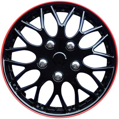 AutoStyle Radkappe 15 Zoll Schwarz/Rot - Radkappe AutoStyle Radkappe 15 Zoll Schwarz/Rot - Radkappe