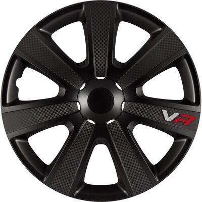 Autostyle 16 inch Zwart Carbon Logo Velgenkapset Autostyle 16 inch Zwart Carbon Logo Velgenkapset