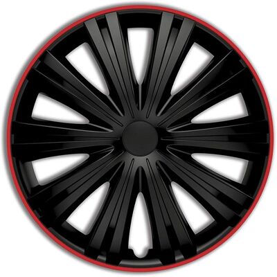 AutoStyle Giga R 16-inch Set Radkappen - Zwart/Rot AutoStyle Giga R 16-inch Set Radkappen - Zwart/Rot