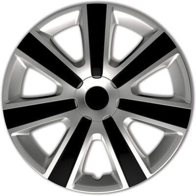 Auto-Style 13-inch Silver/Black Wheel Cover - Car Rim Trim Auto-Style 13-inch Silver/Black Wheel Cover - Car Rim Trim