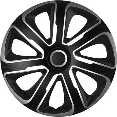 AUTOSTYLE Livorno 14 hüvelykes kerékburkolók - Ezüst/fekete szénfekete kinézet AUTOSTYLE Livorno 14 hüvelykes kerékburkolók - Ezüst/fekete szénfekete kinézet