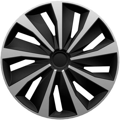 Autostyle Radkappen-Set Grip 13 Zoll Silber/Schwarz - Wheel Covers Autostyle Radkappen-Set Grip 13 Zoll Silber/Schwarz - Wheel Covers