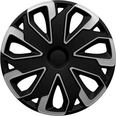 Copricerchi AutoStyle 13 pollici - Argento / Nero Copricerchi AutoStyle 13 pollici - Argento / Nero