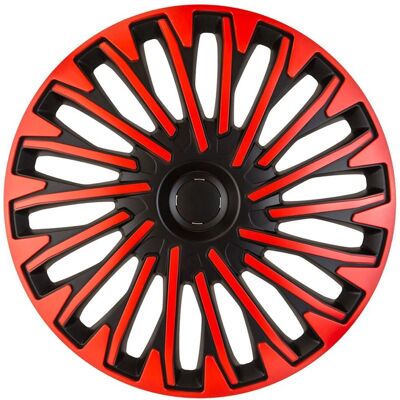 Cubiertas de rueda AutoStyle 13 pulgadas - Negro / Rojo - Pack de 4 Cubiertas de rueda AutoStyle 13 pulgadas - Negro / Rojo - Pack de 4