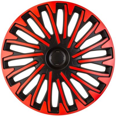 AutoStyle Enjoliveurs 15 pouces Rouge/Noir - Roues - Publicité AutoStyle Enjoliveurs 15 pouces Rouge/Noir - Roues - Publicité